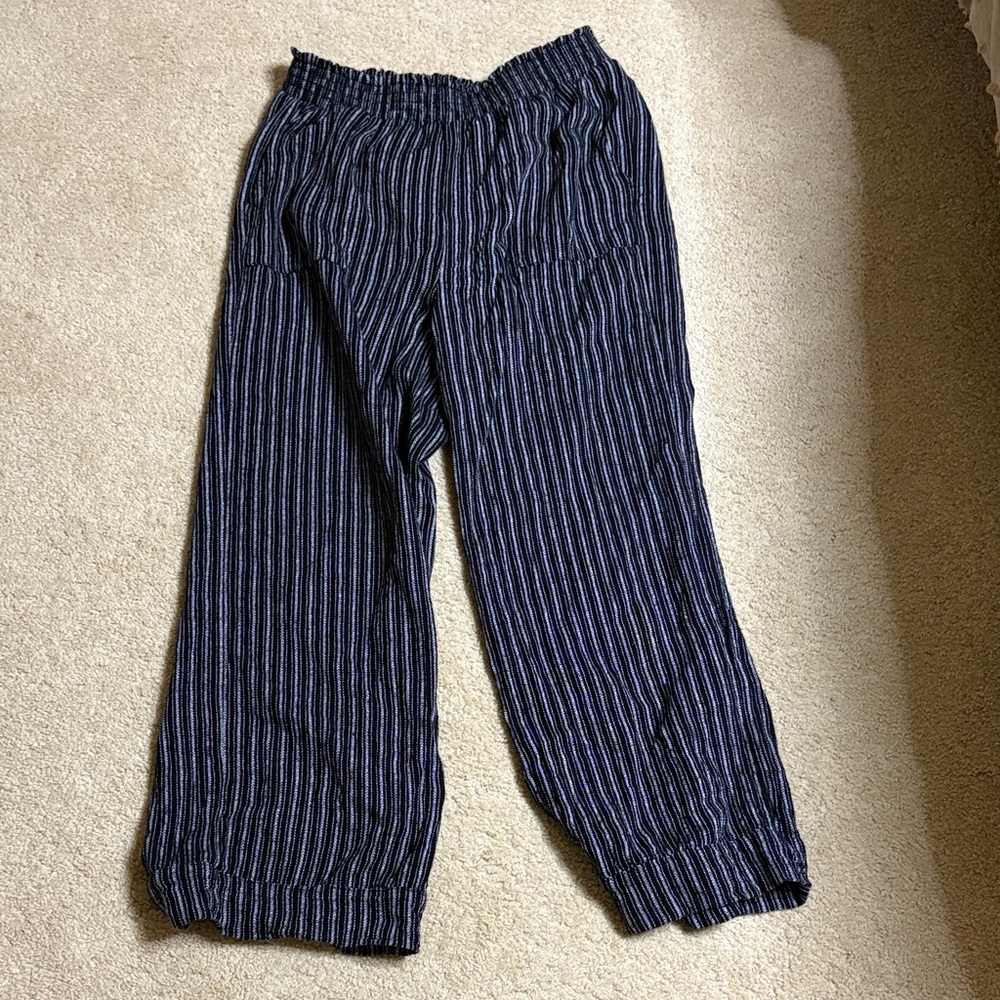 Time and Tru Black and White Striped Pants
